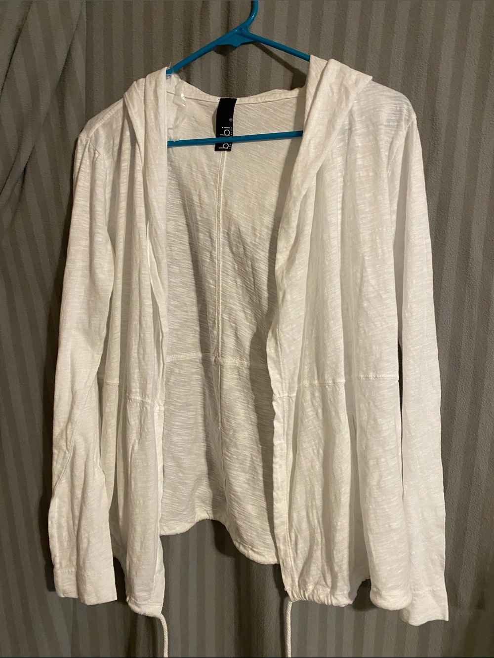 bobi White Knit Hooded Cardigan
